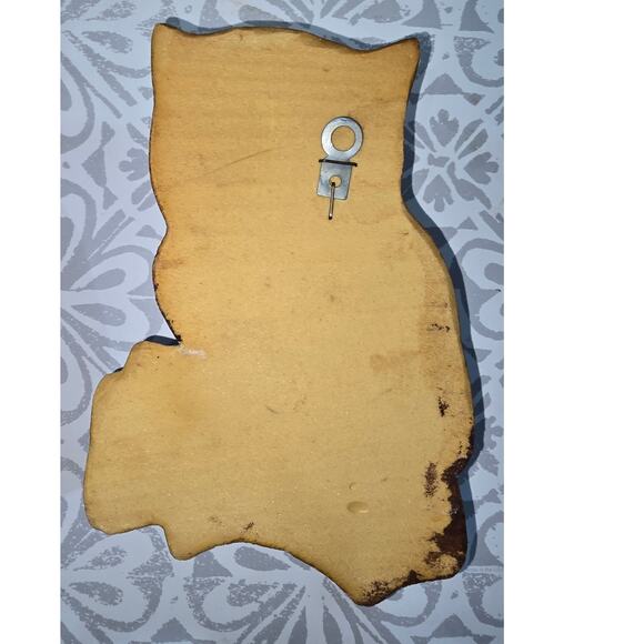 Vintage 1970s Owl Wall Plaques – Set of 2 – Retro Brown & Cream Lightweight - Picture 7 of 11